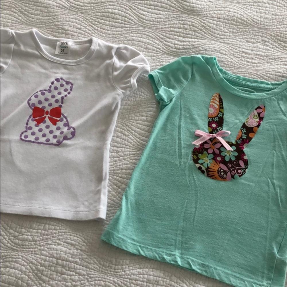 Easter bunny shirts Size 4/5 and 5T